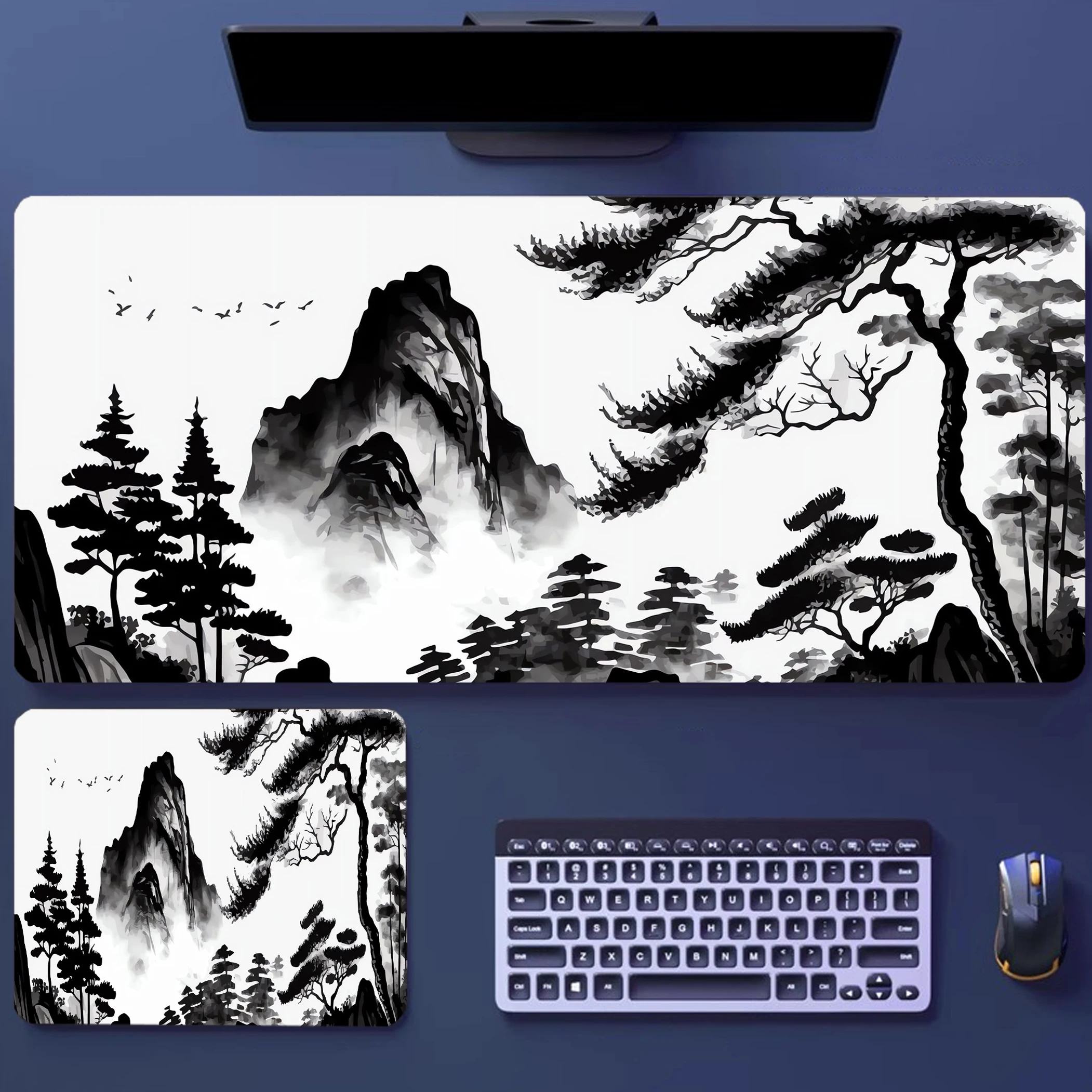 Art Mouse Pad Mountain Serenity Japan Art Large Gaming Mousepad Gamer Keyboard Rubber Mouse Mats Office Computer Laptop Desk Mat