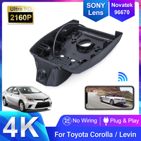 4K 2160P Plug and play Car DVR Video Recorder Dash Cam Dual Lens Camera For Toyota Corolla 2019-2022 For Toyota Levin 2019-2023