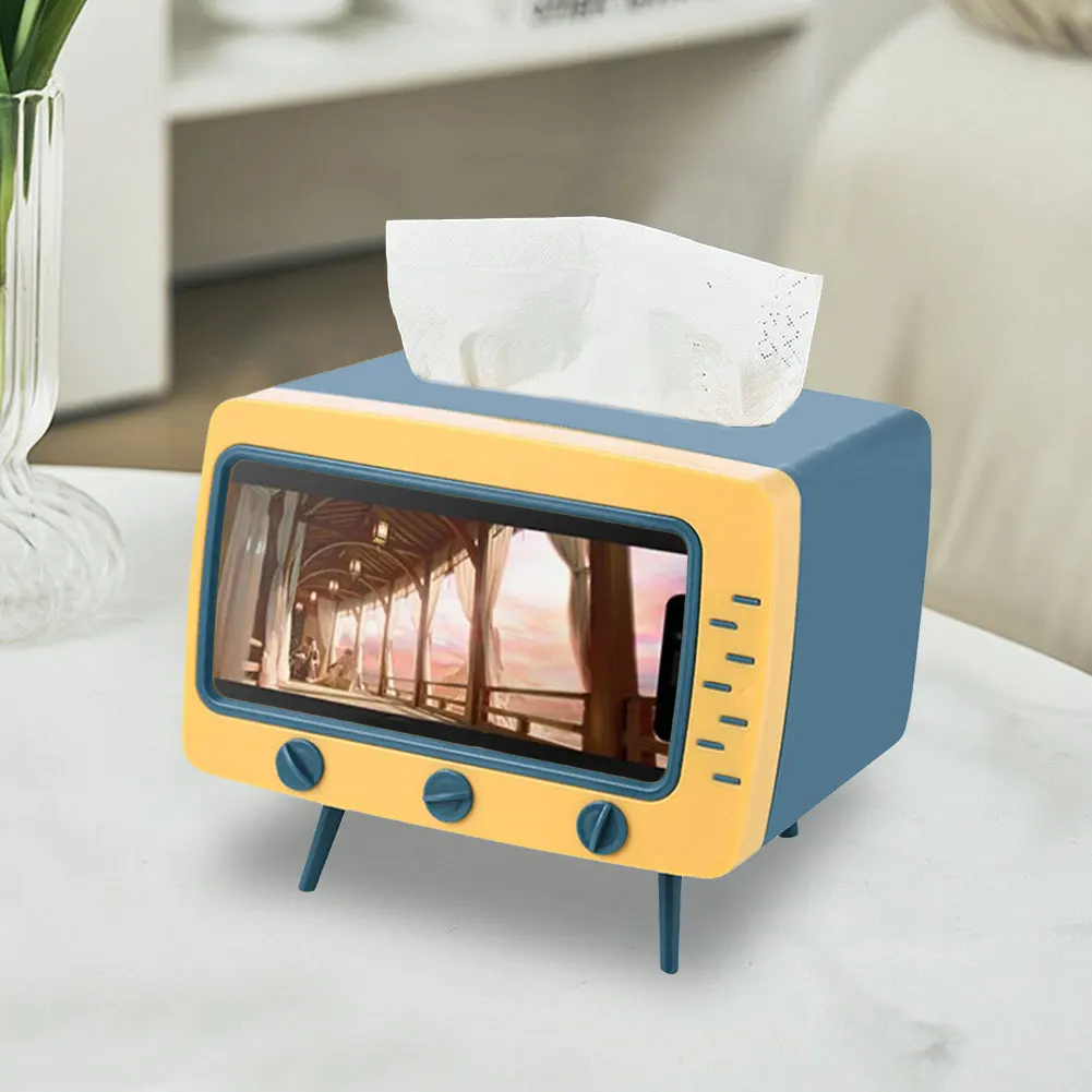 Nordic Creative Tv-shaped Tissue Box Home Living Room Coffee Table Restaurant Multi-functional Storage Box For Drawing Paper