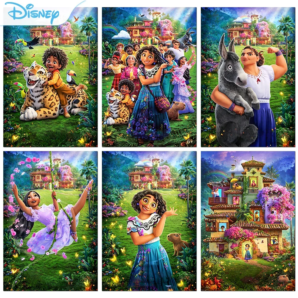 Disney Diamond Painting Encanto Mirabel Cartoon Magic House Diamond Mosaic Embroidery Cross Stitch Kit Art DIY Home Decor Gift