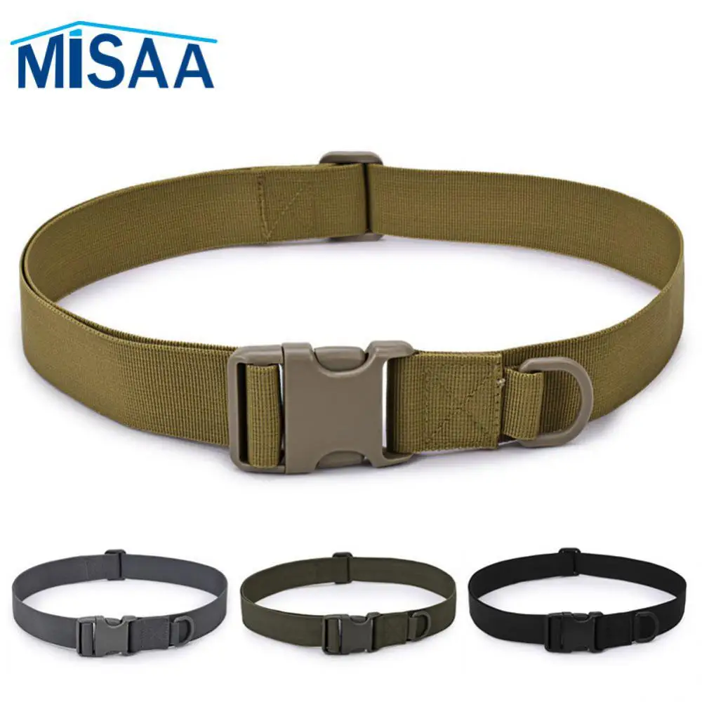 Army Combat Waist Raise Waistline Classic Versatile Opposite Buckle Weaving Belts Canvas Belt Strong Tensile Strength Mens Belt