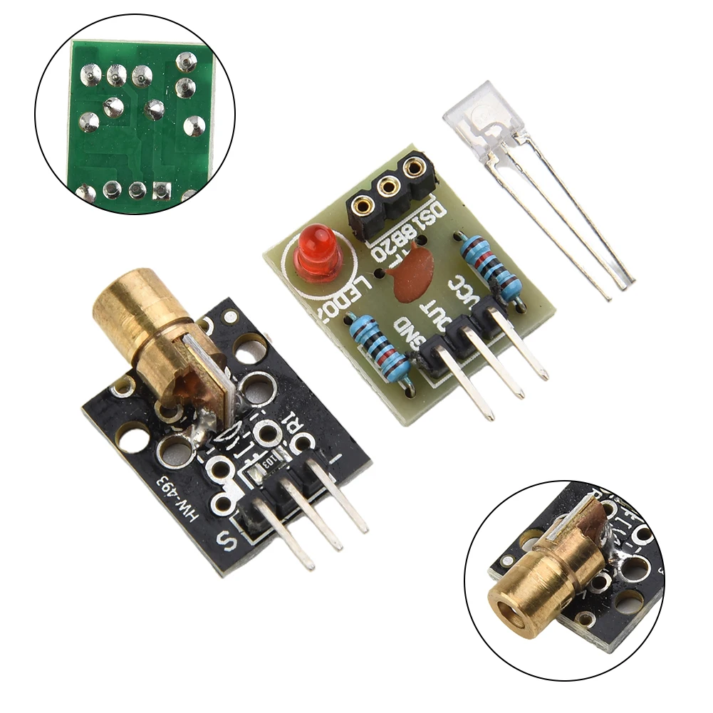 

650 nm Sensor Module Board Laser Parts Receiver Replacement Set With KY-008 Transmitter 5V Durable New Portable