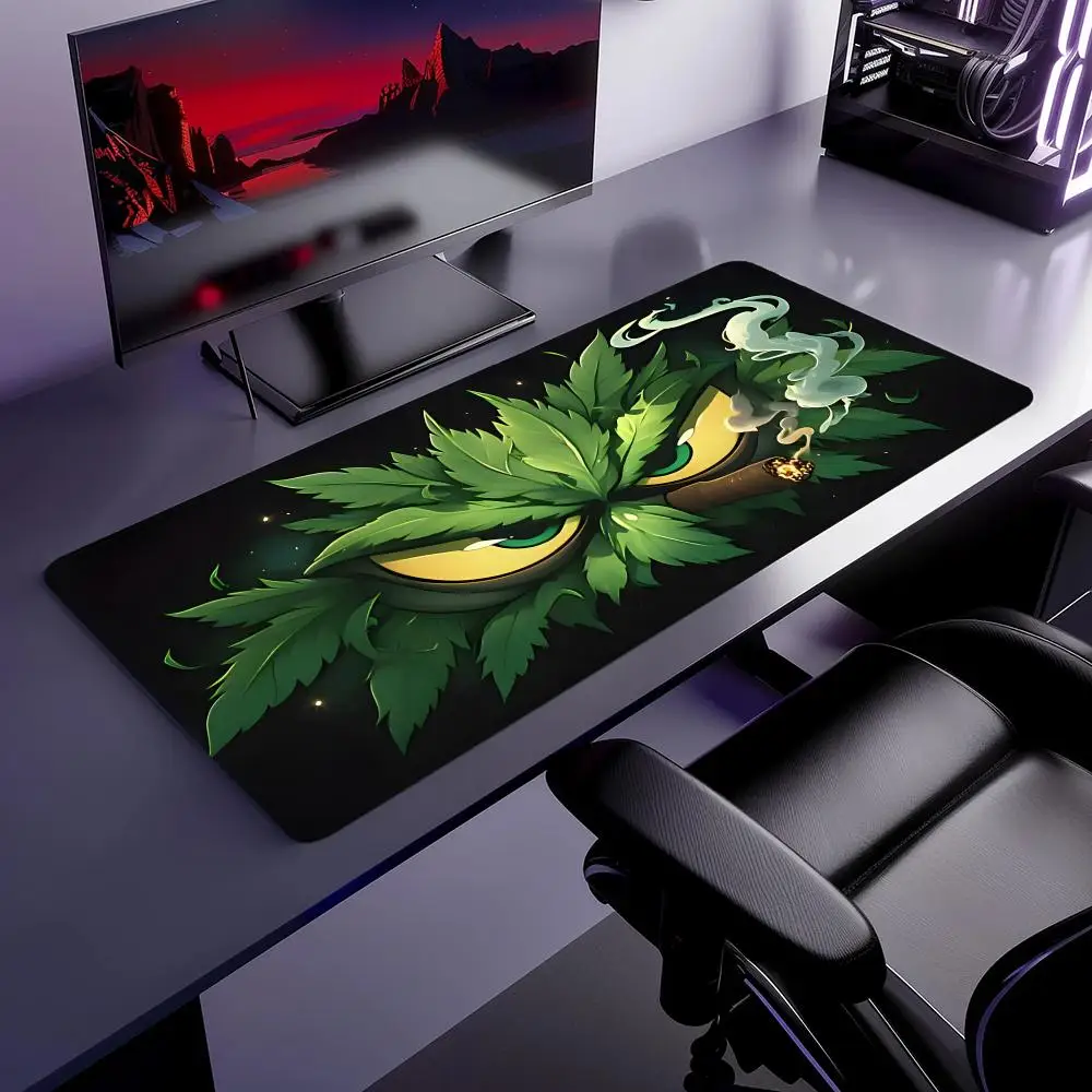 

Playful Cartoon Leaf Monster Gaming Mouse Pad XXL Oversized Computer Office Gaming Desk Mat Rubber Anti-Slip Gaming Keyboard Pad