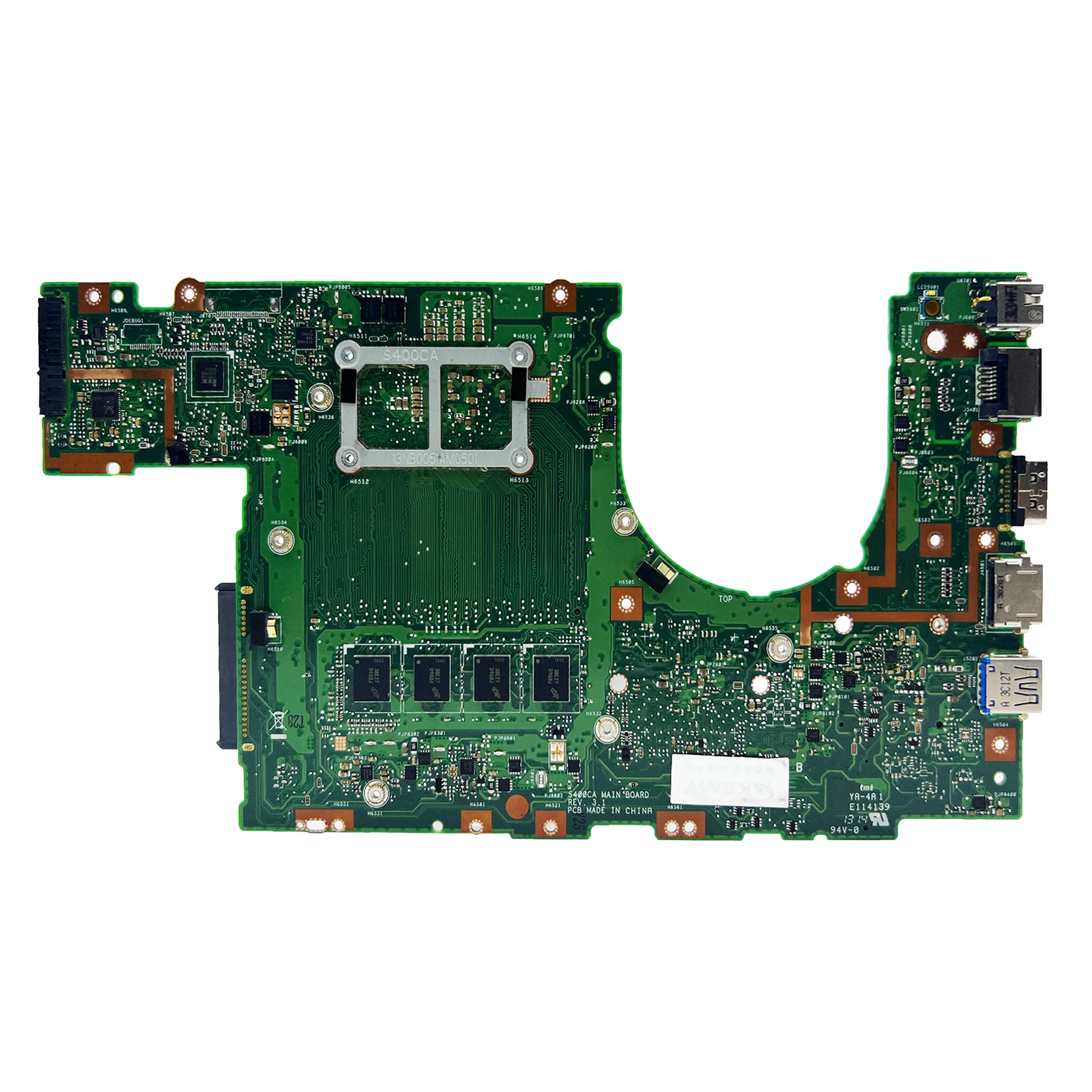 S400CA Mainboard For ASUS S500CA S400C S500C S400 S500 Laptop Motherboard With CPU I3 I5 I7 3th Gen 4GB RAM Fully Tested