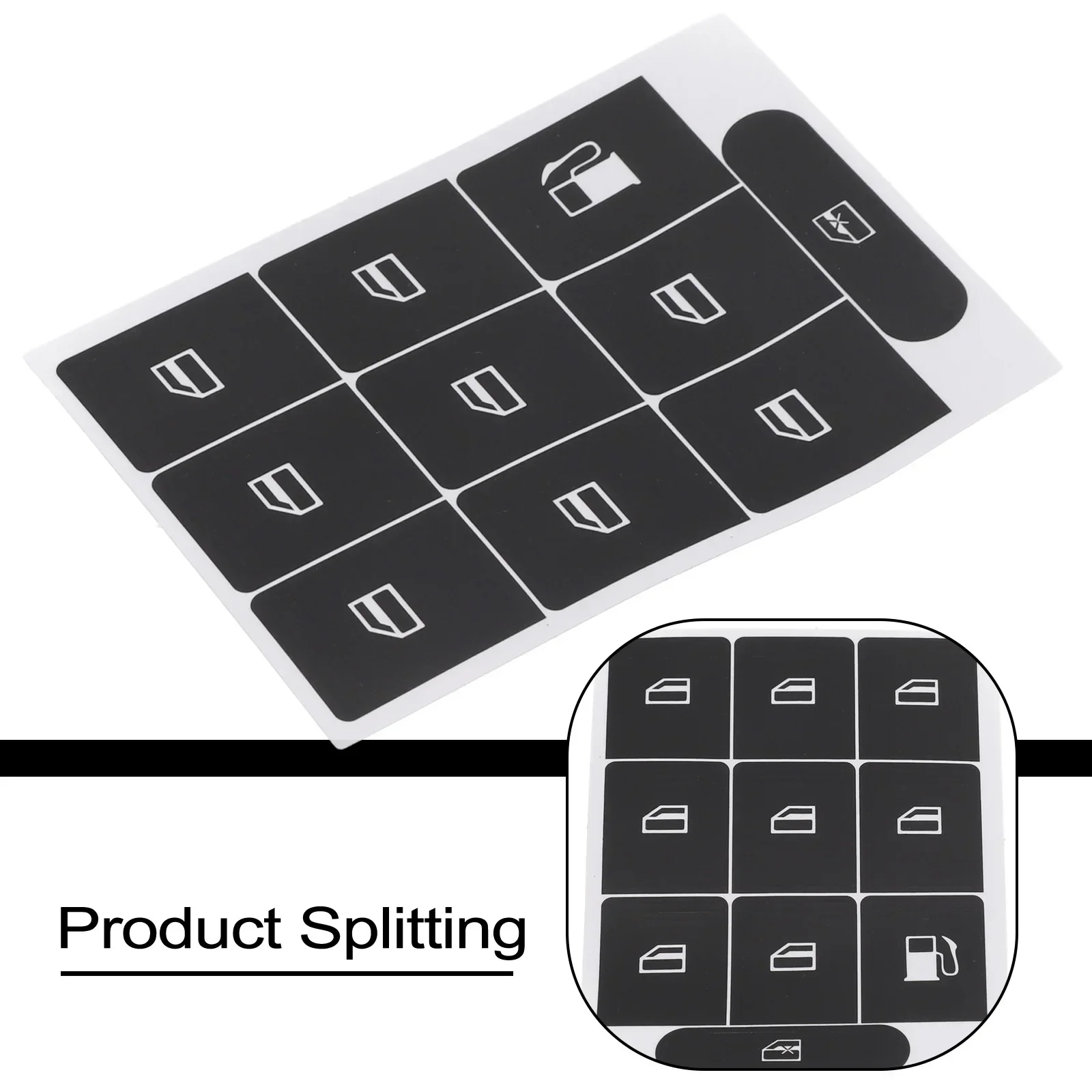 Car Button Repair Decal Sticker For GOLF MK5 For PASSAT B6 Car Vinyl Window Push Buttons Decorative Sticker Interior Accessories