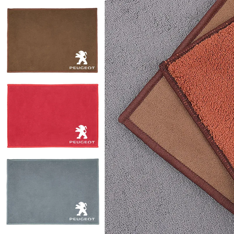 

1Pcs Suede Fleece Microfiber Towel Car Styling Cleaning Rag Cloth For Peugeot 206 301 307 308 3008 207 208 407 508 2008 408 4008