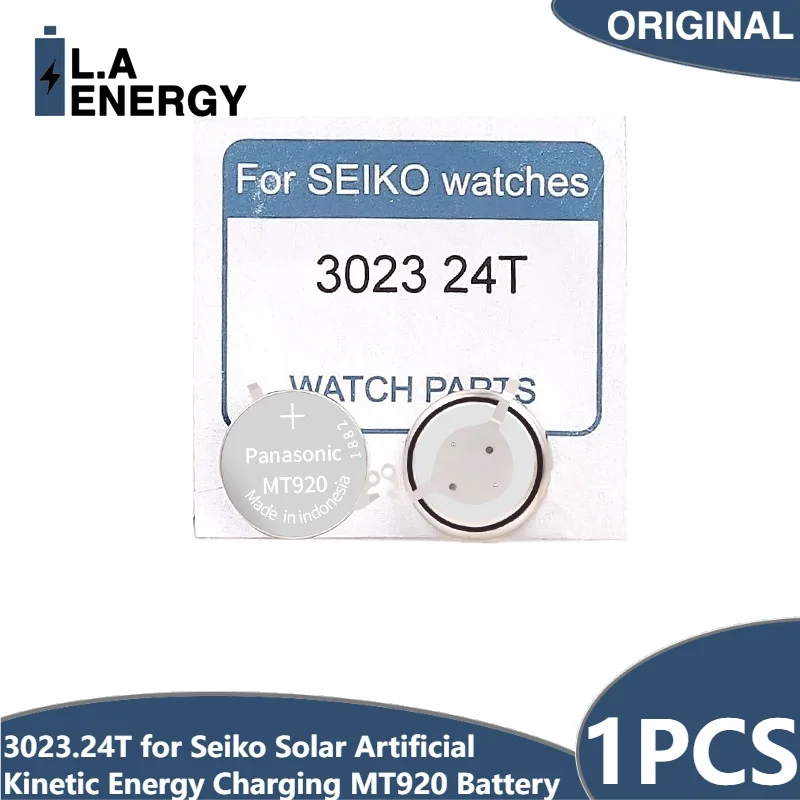 1PCS 3023-24T Watch Battery Suitable for Seiko 3023.24T Solar Artificial Kinetic Energy Charging Mt920 Battery Double Tail