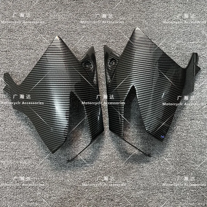 Panel lateral para tanque de combustible de motocicleta, lámpara de señal de giro frontal, revestimiento de fibra de carbono, para GSR400 GSR600