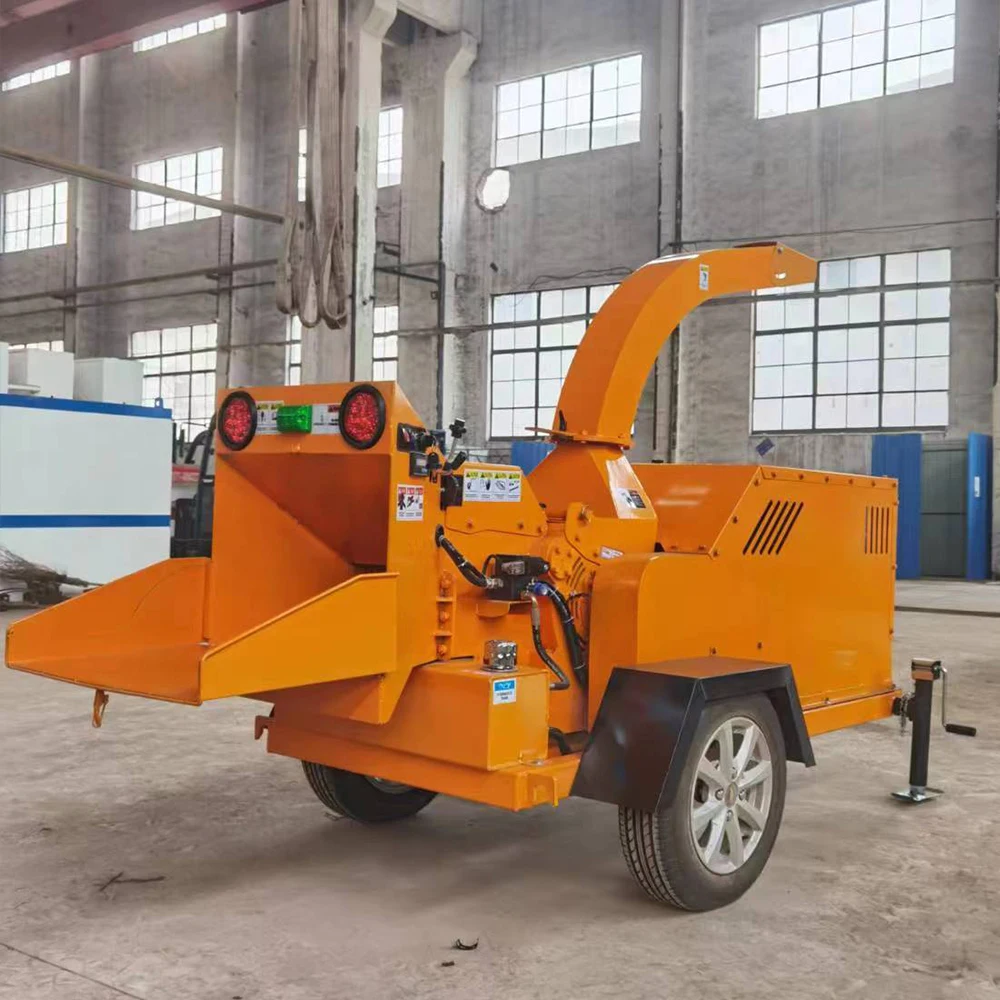 15HP/32HP/102HP Wood Chipper Machine Shredder Tree Branch Ce Diesel Engine Industrial Mobile Wood Crusher Machine Wood Chipper