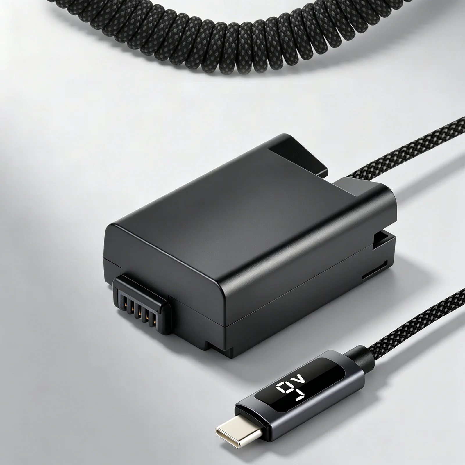 Sztuczna bateria z zasilaczem USB-C 9V PD do EN-EL15 EN-EL25 NP-FW50 NP-FZ100 DMW-BLK22 NP-W126 NP-W235 LP-E17 — zdjęcie produktu 7