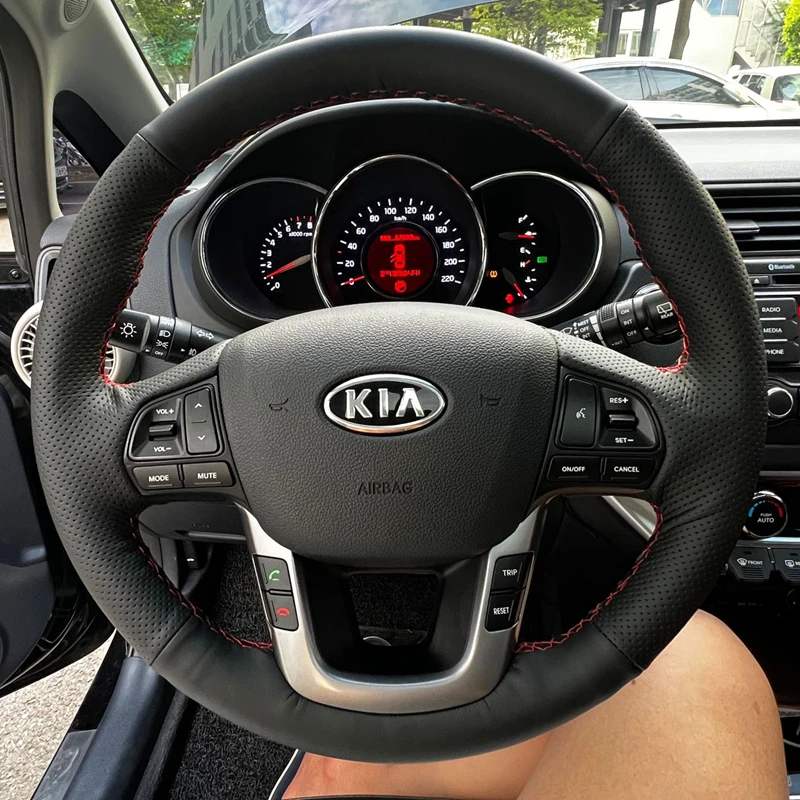 For KIA RIO 2011-2014 Funda Volante Customized Car Accessories Interiors Original Steering Wheel Braid Car Steering Wheel Cover