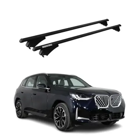 Dachträger-Kreuzstangen für BMW X3 G45 20242025, abschließbar, 165 Pfund, Aluminium, Schwarz, 2 Stück, passend für Frachtträger, Kajak, Kanu, Fahrrad, Snowboar