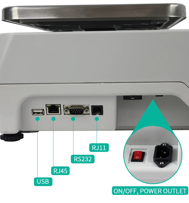 Hot sale Receipt Printing Bench Balance Grocery Label Printing Scale Digital Price Computing Balance with Barcode Printer