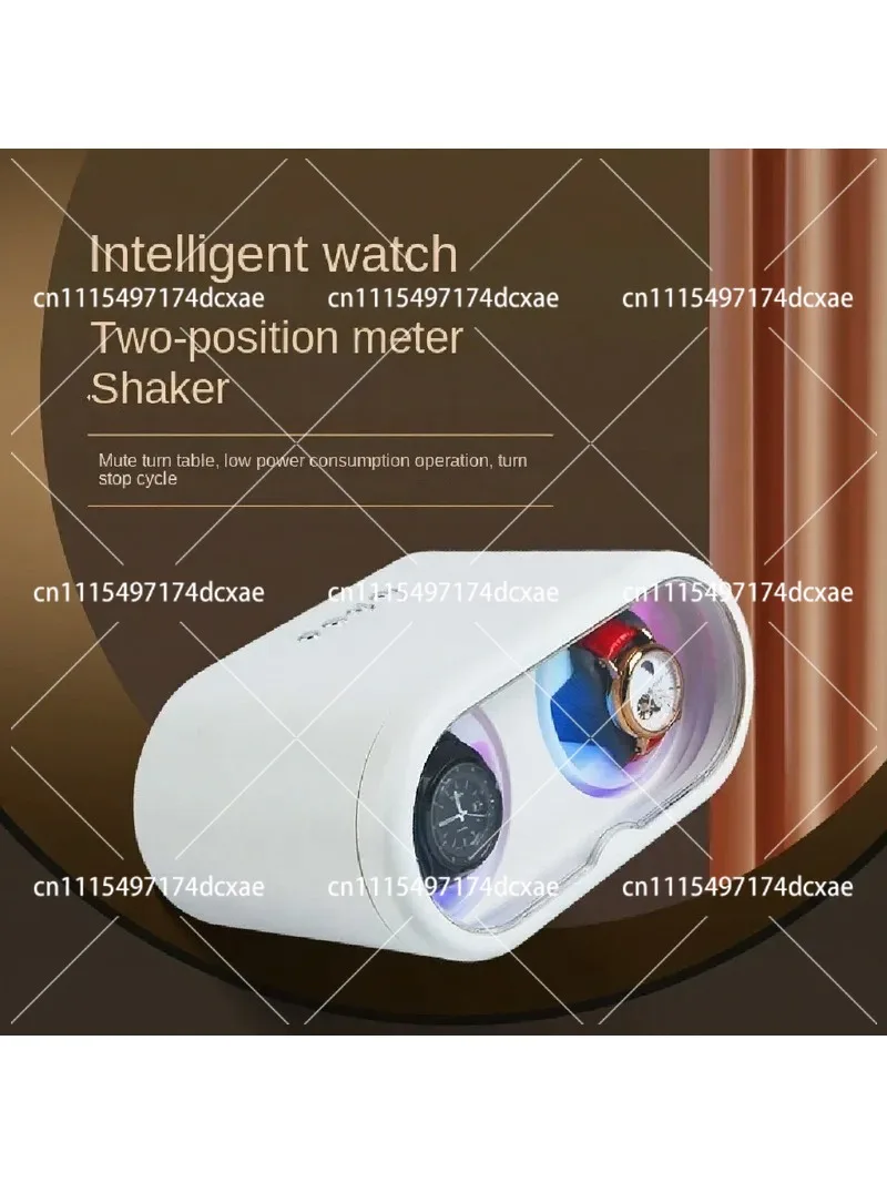 2 Slots Watch Winder for Automatic Watches Storage Box with USB Cable and Battery, Mute Motor