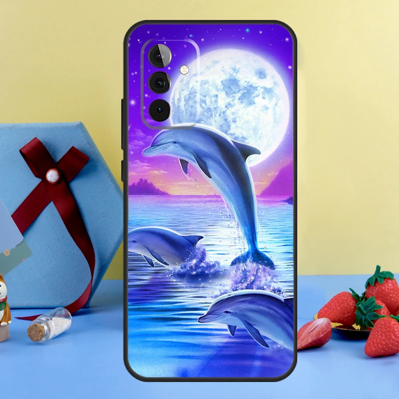 Ocean Dolphin Case For Samsung Galaxy A13 A23 A33 A53 A73 A14 A24 A34 A54 A72 A52 A32 A12 A51 A71 A15 A25