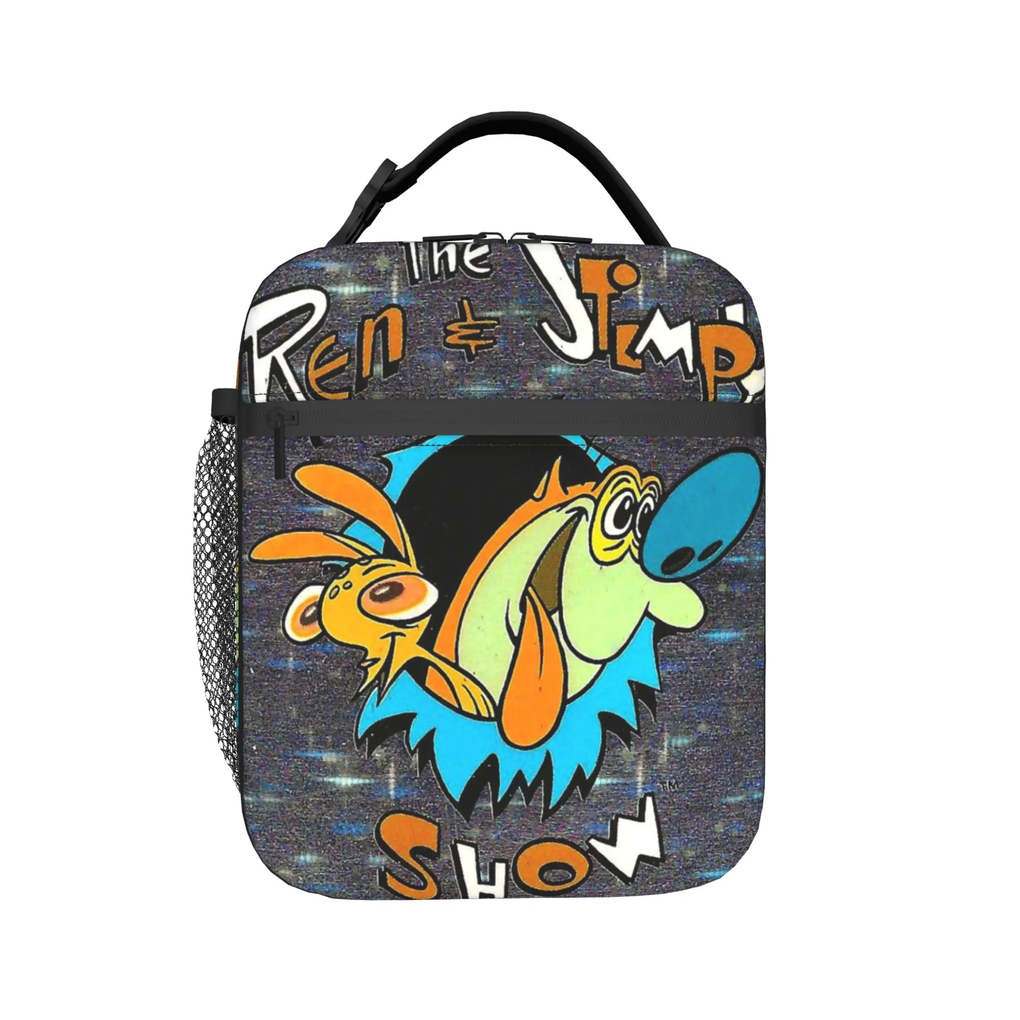 Duo Rucksack Ren & Stimpy  Thermal Insulated Lunch Bags Food Container Bags Men Women Cooler Thermal Lunch Boxes