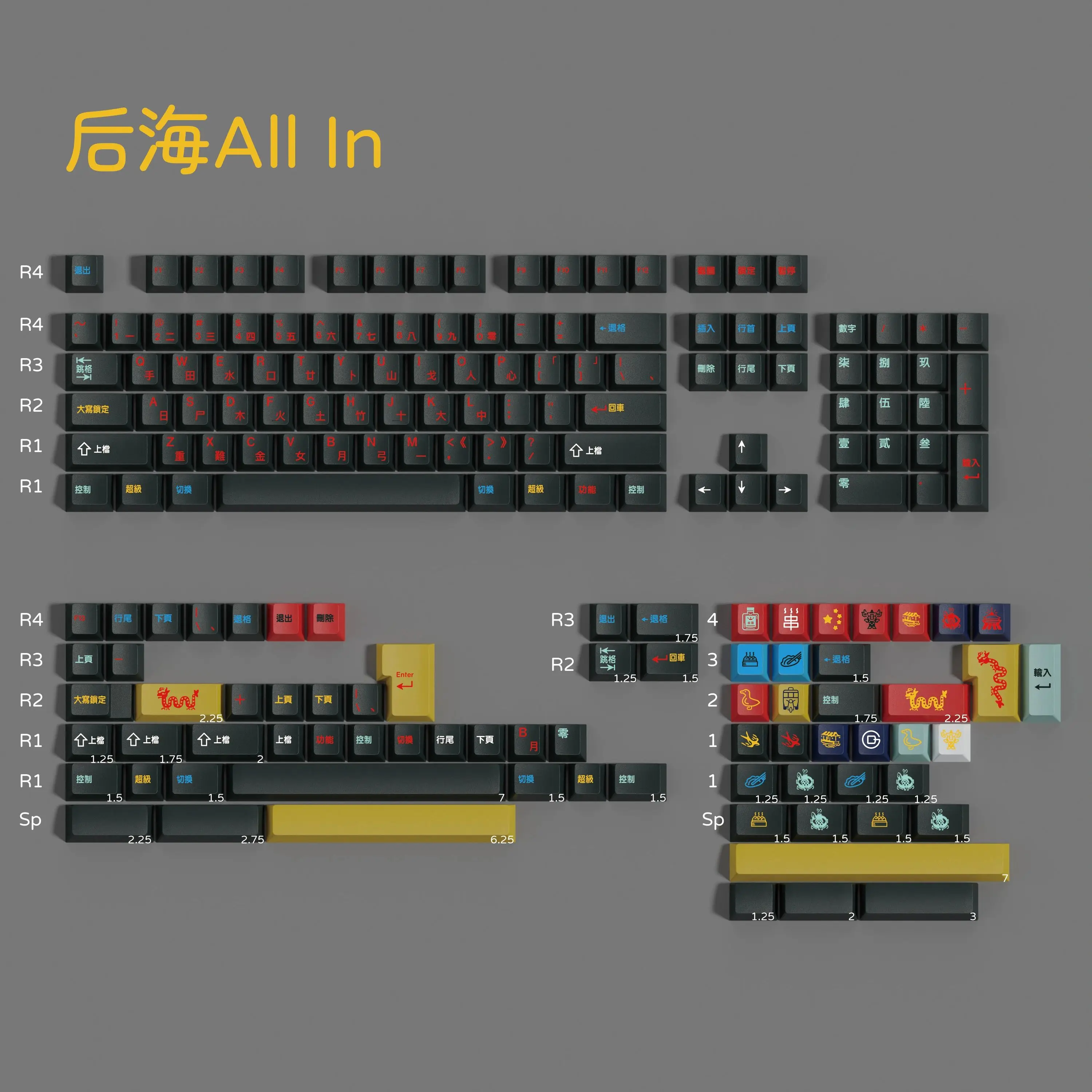 PBT GMK Houhai Keycaps Cherry Profile Dye Sublimation GMK Clone Keycap For MX Keyboard GH60 F75 F99 RK84 87 GMK67 96 Alice HHKB