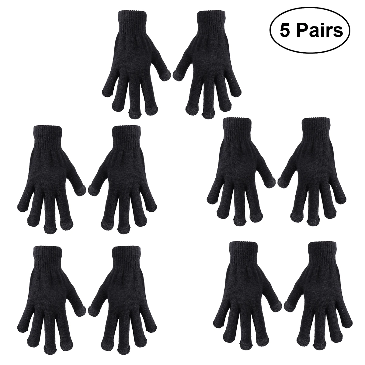 قفازات شاشة اللمس للرجال والنساء شتاء دافئ محبوك الاكريليك الهاتف الذكي متوافق في الهواء الطلق المشي لمسافات طويلة الرسائل النصية قفازات القيادة