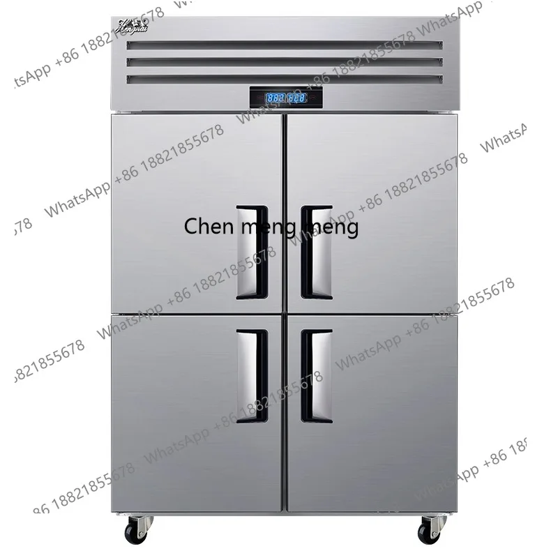 Refrigerador comercial de quatro portas com refrigeração e freezer de temperatura dupla de grande capacidade a menos 18 graus