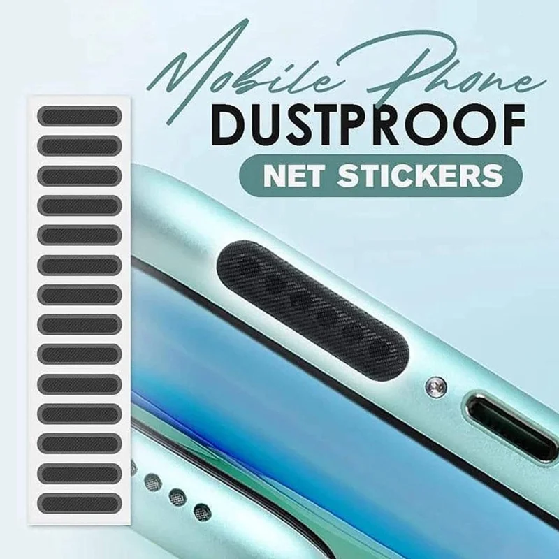 Pegatinas universales de malla antipolvo para teléfono, malla de altavoz para iPhone Samsung, cubierta antipolvo para orificio de sonido y puerto de carga 2