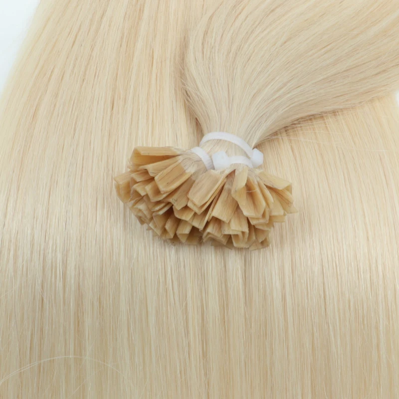 K -Tip Hair Extensions Human Hair V tip keratin fusion hair extensions Natural Straight Machine Remy Hair extensions 12-22inch