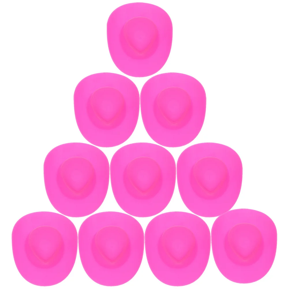 

10Pcs Miniature Cowboy Hat Lightweight Durable Craft Tiny Hats for Party Decorations Adorable Mini Western Hats