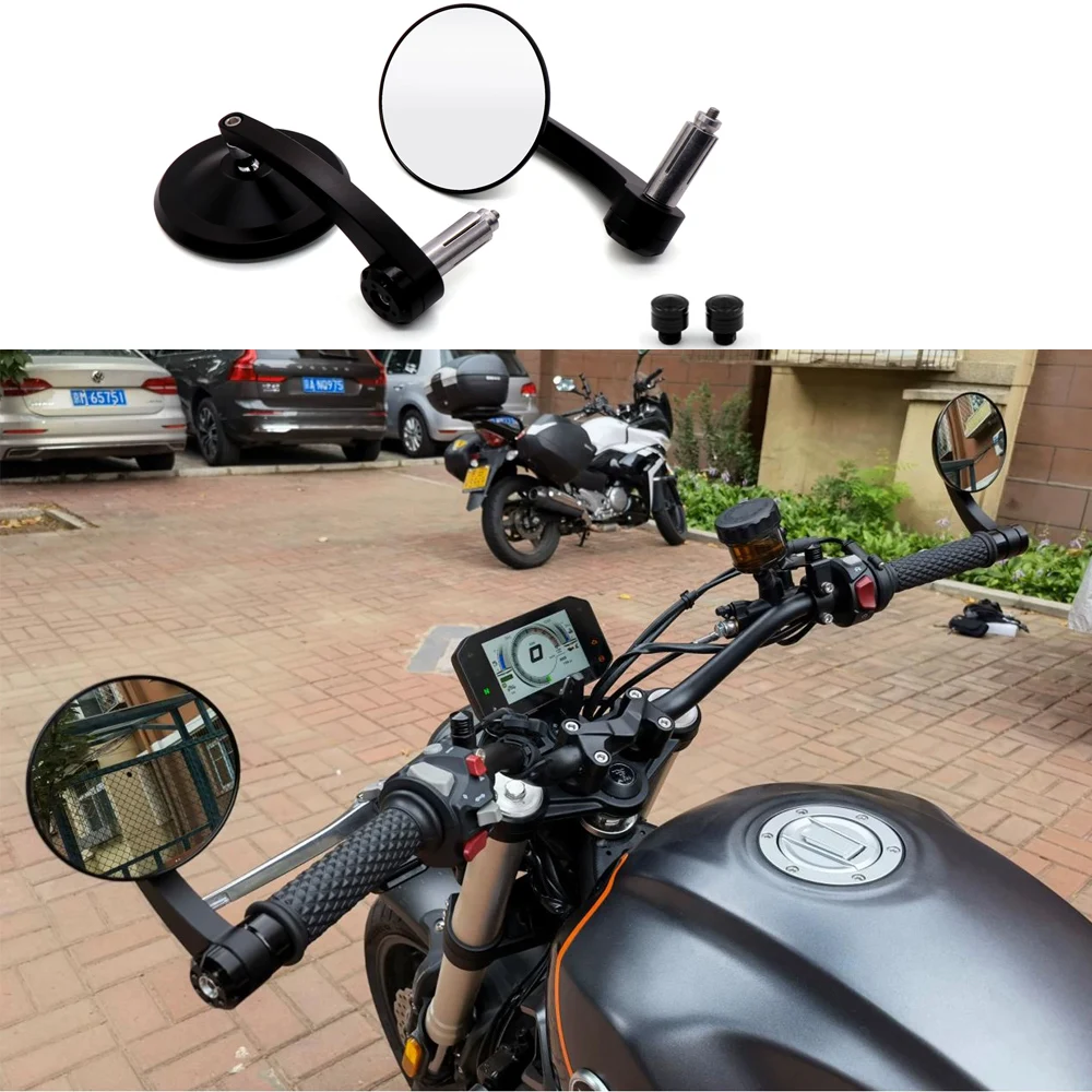 High quality handlebar rearview mirror For Voge 500AC 525AC blue glass anti glare handlebar mirror large field of view reflector