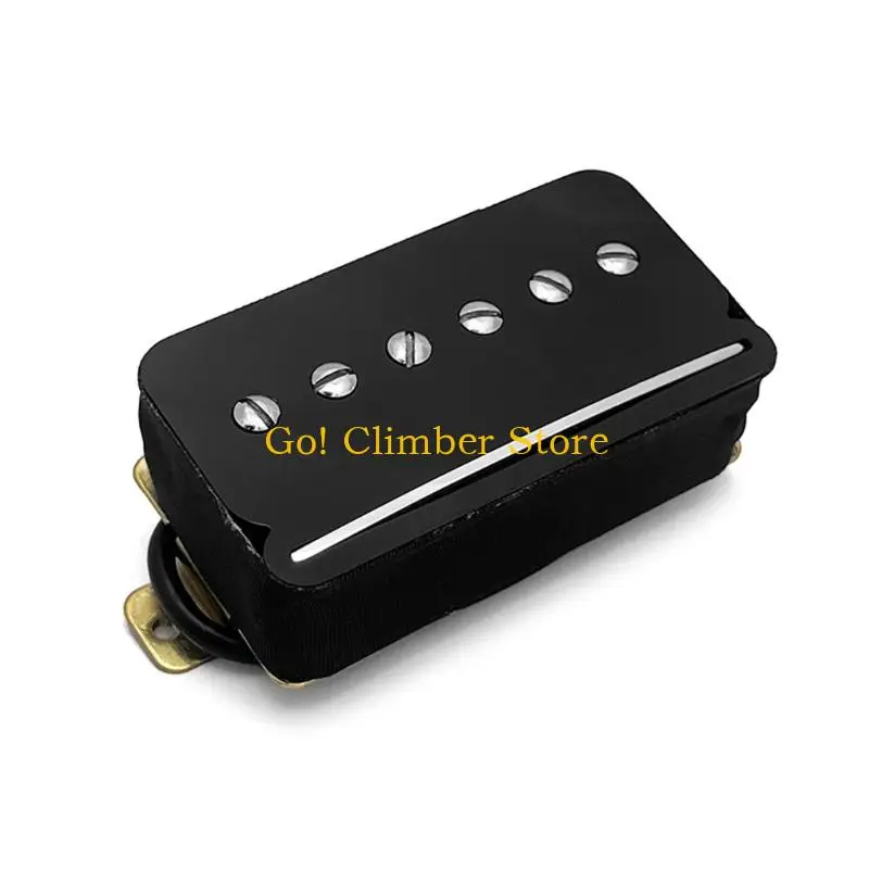 Q84C Two-Coil Guitar Pickup with Black ABS Housing, Blade Rail, and Connection Lead for Electric Guitar Custom Projects