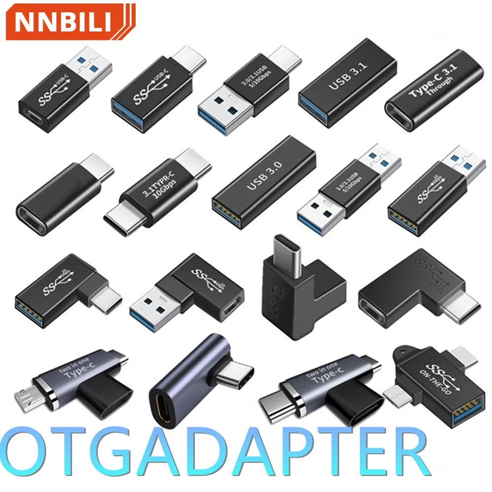 USB C OTG Adapter Type C Male to Micro USB C Femable Converter For Macbook Samsung S21 S20 S10 Xiaomi Huawei USBC Connector