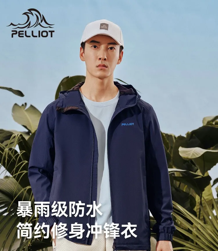 

PELLIOT Outdoor Single-layer Mens' 2023 Spring New Windproof, Waterproof, Warm Coat Functional Simple Jacket