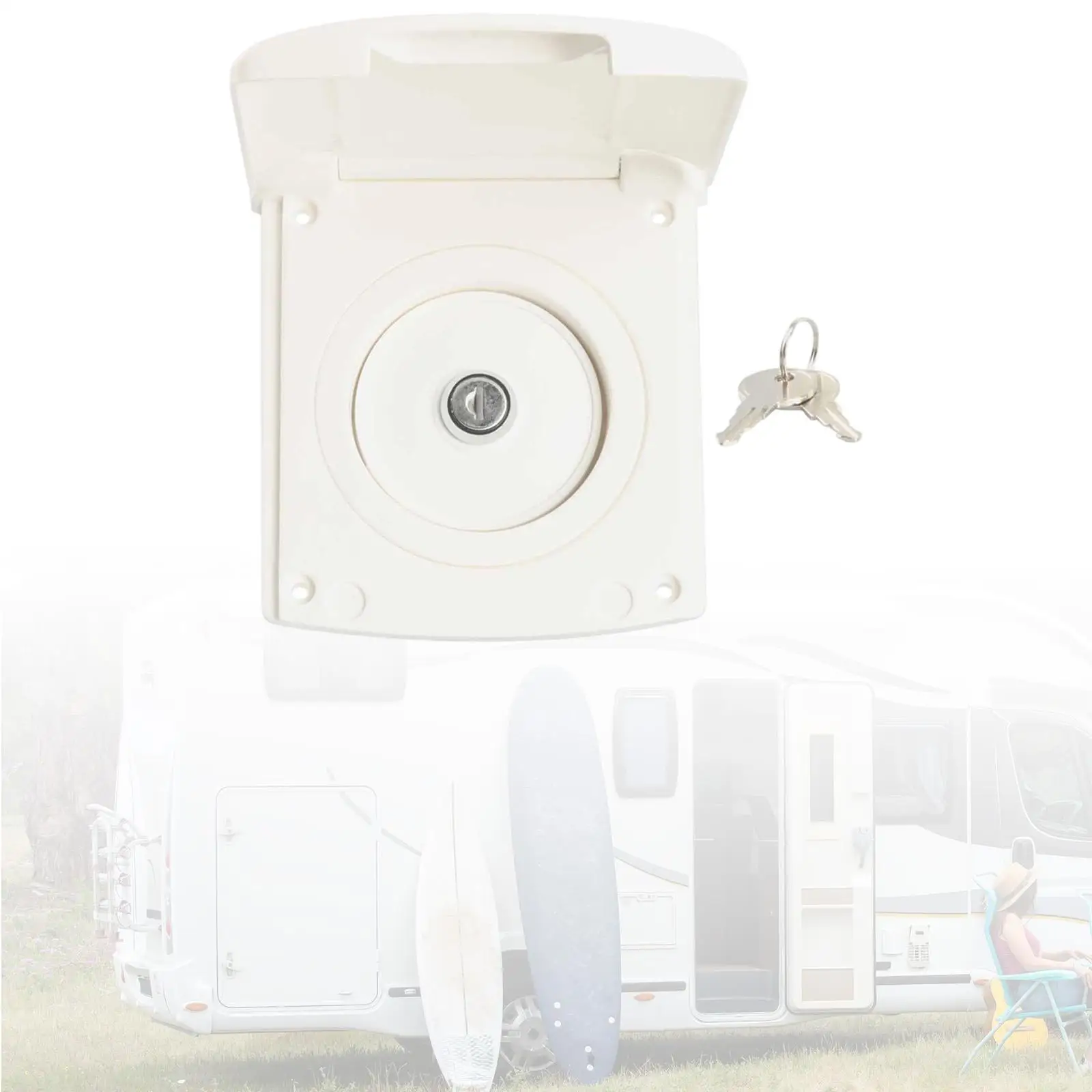 

RV Water Inlet with Cap with Keys Lockable for Trailer Trucks Campervan