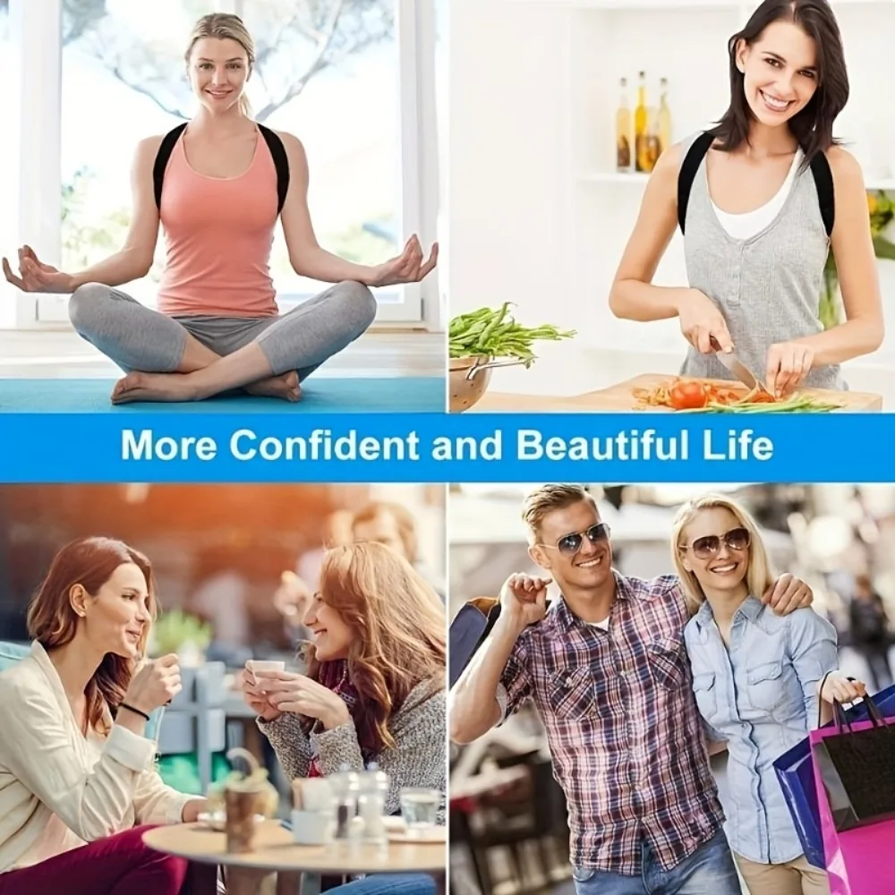 Adjustable Breathable Back Support Brace Posture Corrector Body Shaping Belt for Men Women Improves Posture Prevents Back Pain - view 6