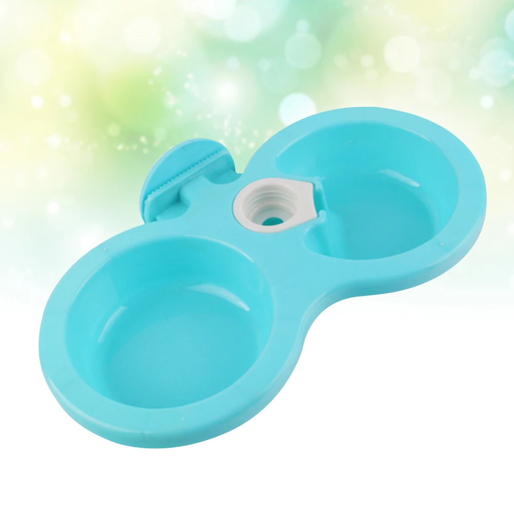 

Dual 2 In 1 Hanging Cat Dog Food Water Dispenser Blue Size S Durable High-Density Design Easy Install No Spill For Kittens
