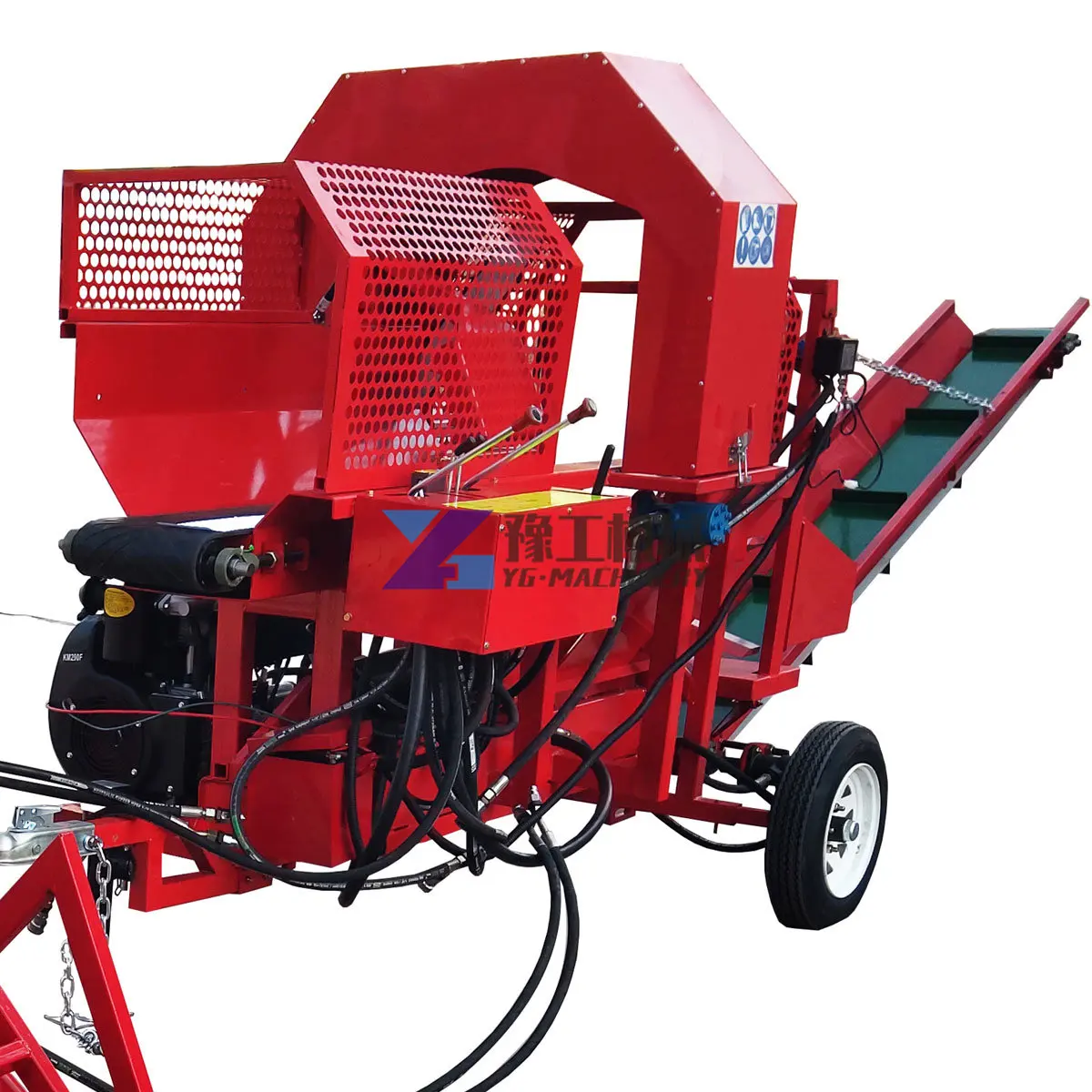 32 Ton Diesel FireWood Cutting Saw Wood Cutting Machine Firewood Processor Hydraulic Saw Full Hydraulic with All Accessories