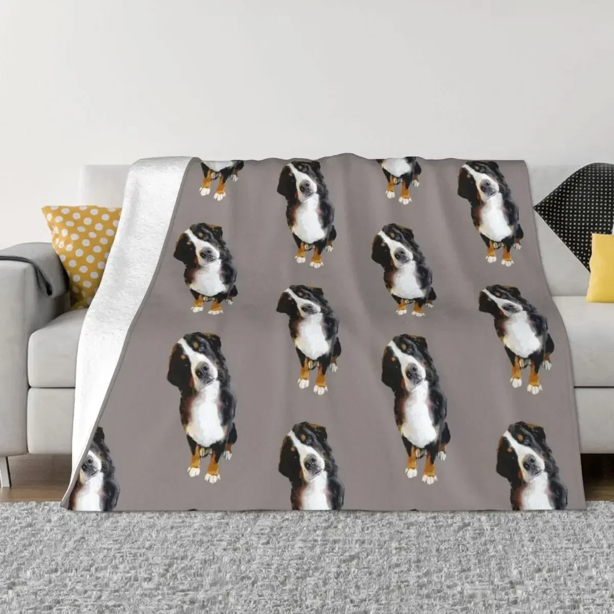 

Bernese Mountain Dog Cute Head Tilt Throw Blanket warm winter Decorative Throw Blankets