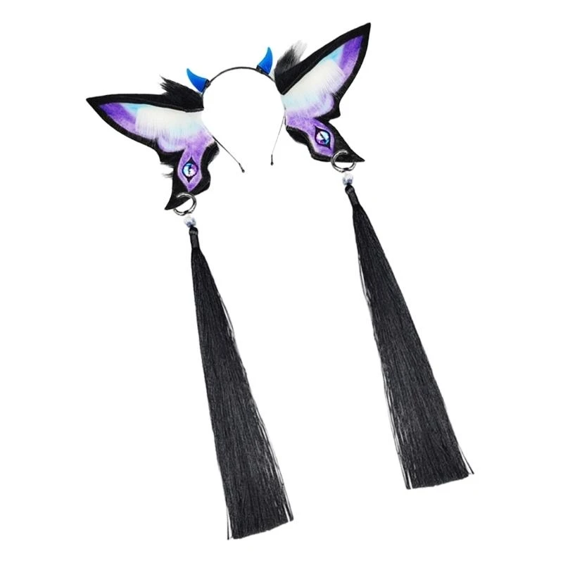 Dxae Butterfly Headbands cosplay Eye Eye Wing Hairbands Dark Headup Trang điểm rửa mặt Bữa tiệc sinh nhật Bữa tiệc sinh nhật