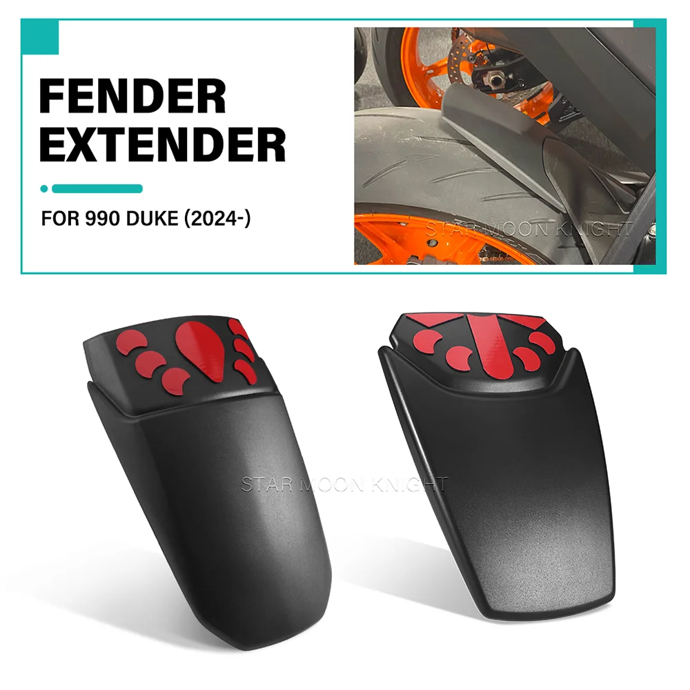 For 990 Duke 990Duke 2024 2025 2026 Motorcycle Accessories Front / Rear Fender Mudguard Extender Hugger Extension Splash Guard