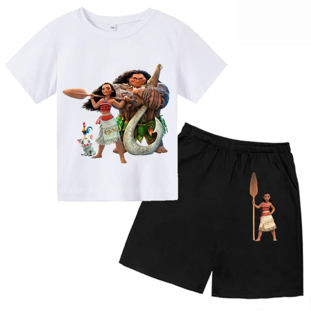 Disney'S Ocean Quest: Cute Cartoon Tee & Shorts Set For Kids | 2024 Cotton Casual Summer Fun