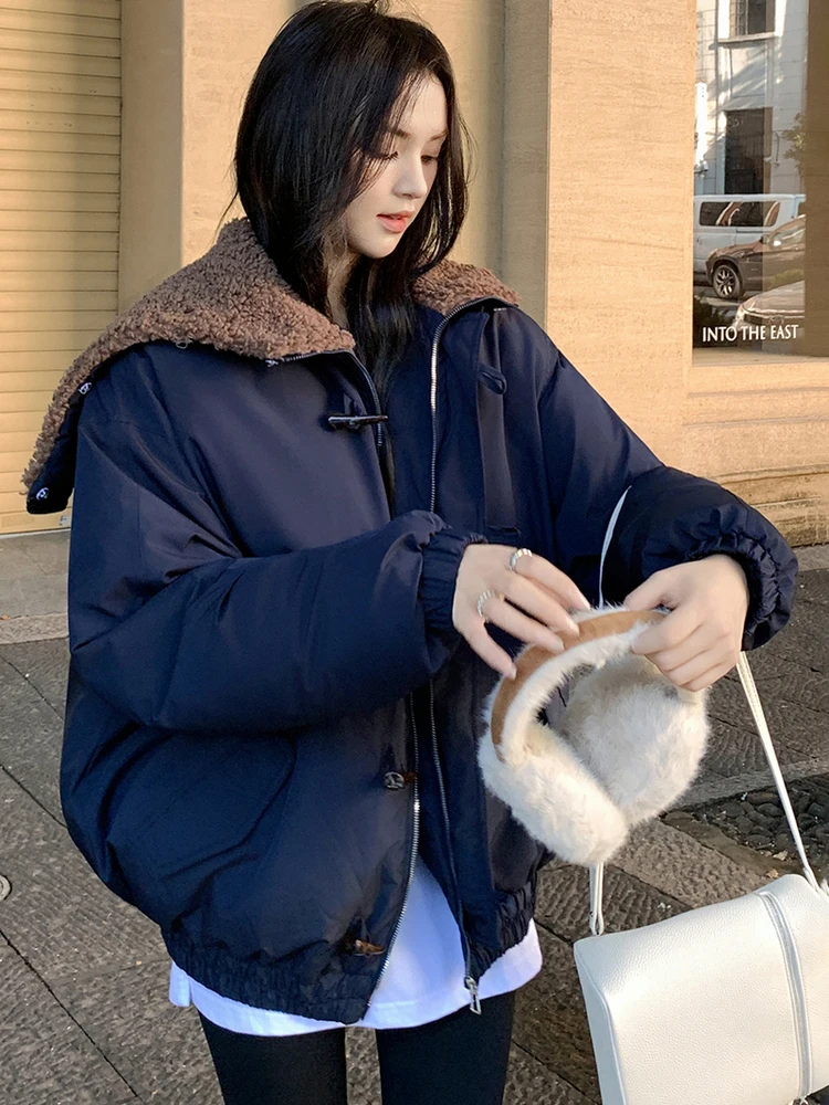 

Парка оверсайз Verde женская осенняя в корейском стиле, утепленная, для улицы, с подкладкой, для пар, для девушек, полностью термоизолированная, минималистичная, средней длины