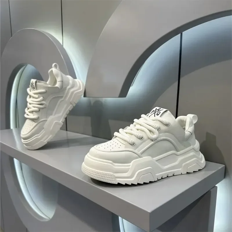 

Designer Men Shoes White Comfortable Thick Platform Sneakers Fashion Casual Shoes Man 2025 New Brand Sports Shoes for Men