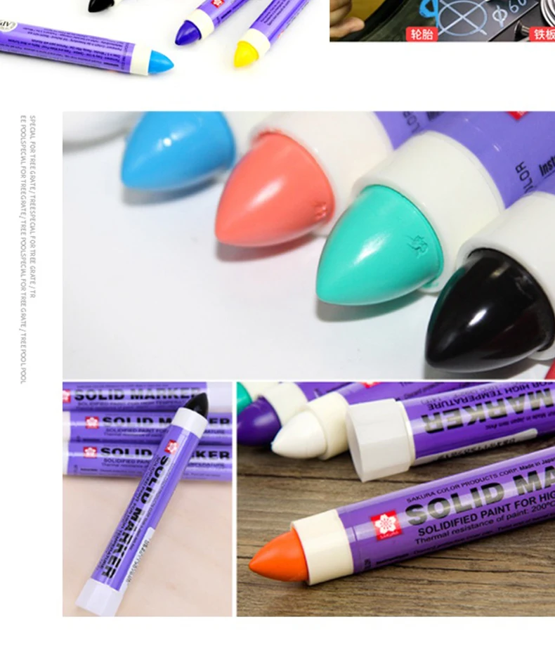 1 Stück Sakura Solid Paint Pen XSC, dauerhaft nicht verblassend, für Ingenieurwesen, Holz, Metall, Reifenmarkierung, mehrfarbig, Industriebedarf – Detail 8