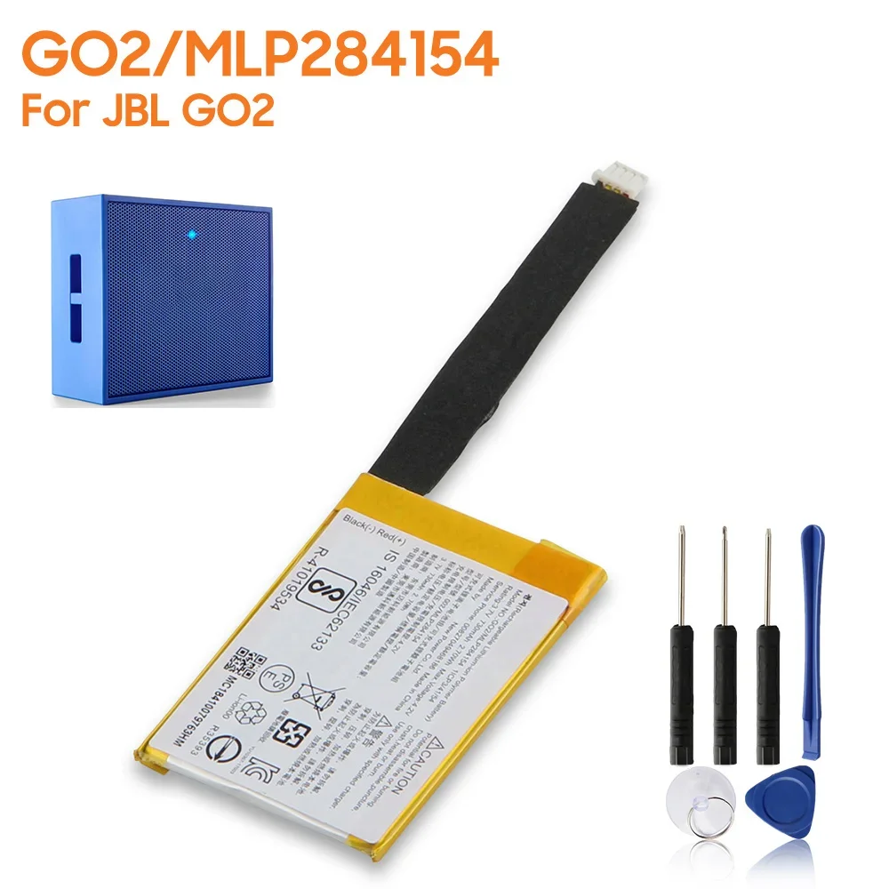 

Сменный аккумулятор для JBL GO2 GO2/MLP284154 MLP284154 GO 1 2 GO1 GO2, умные аккумуляторные батареи, 730 мАч, высокая емкость
