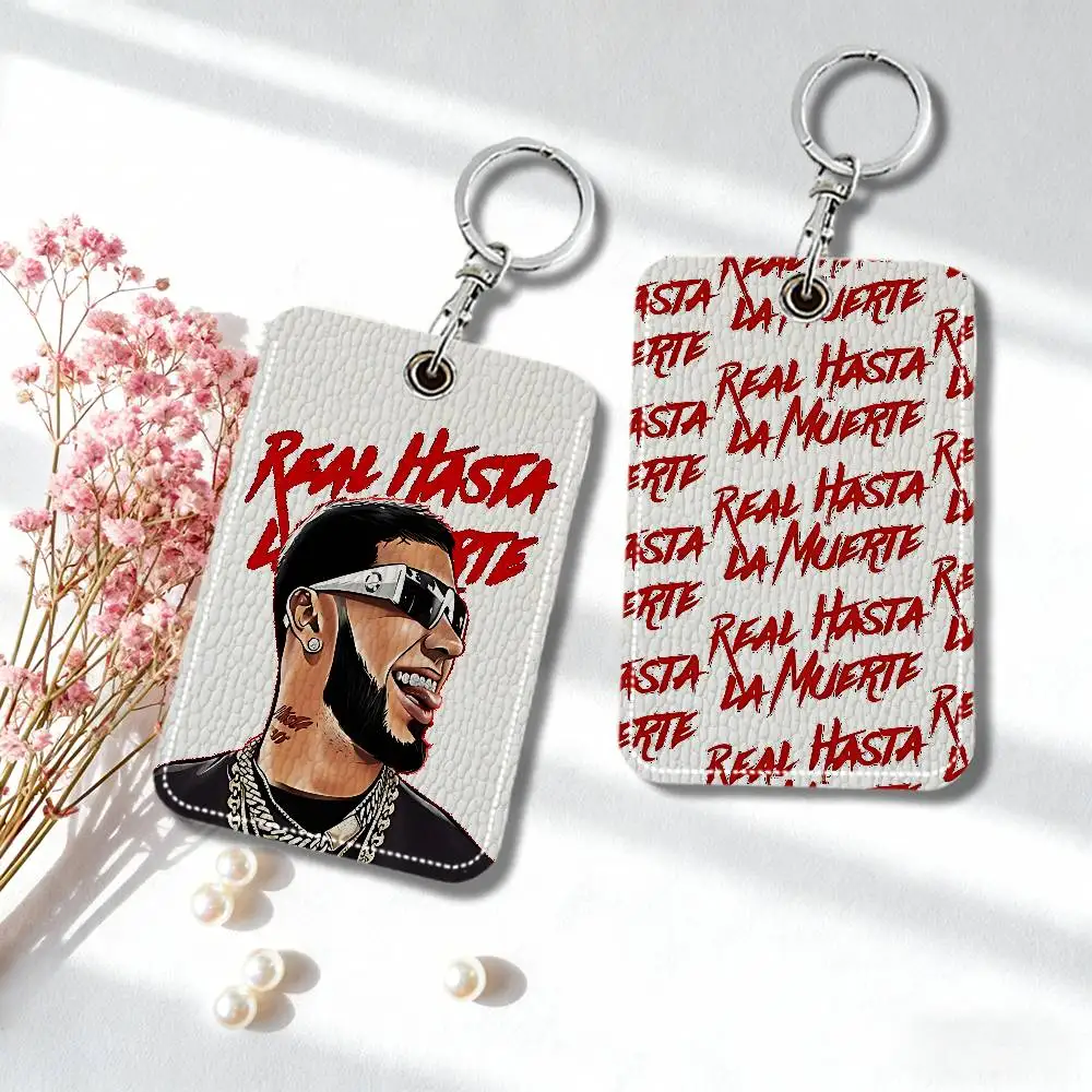 

Кожаный брелок-ключница A-Anuel-AA Rapper для карт доступа, защитный чехол для бесконтактных карт Community Water Drop