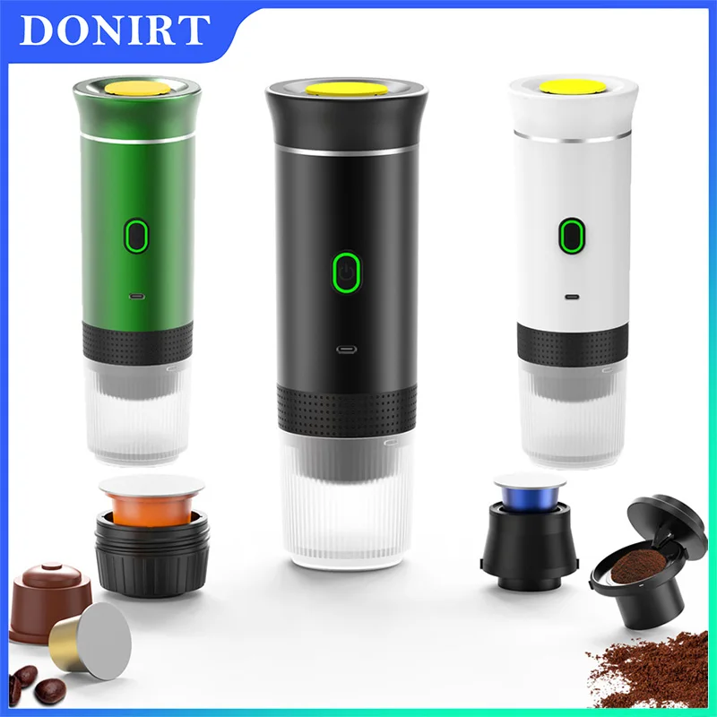 NEW 3-in-1 Capsule Powder Coffee Maker Wireless Electric Portable Espresso Coffee Machine for Home Camping Travel Coffee Maker