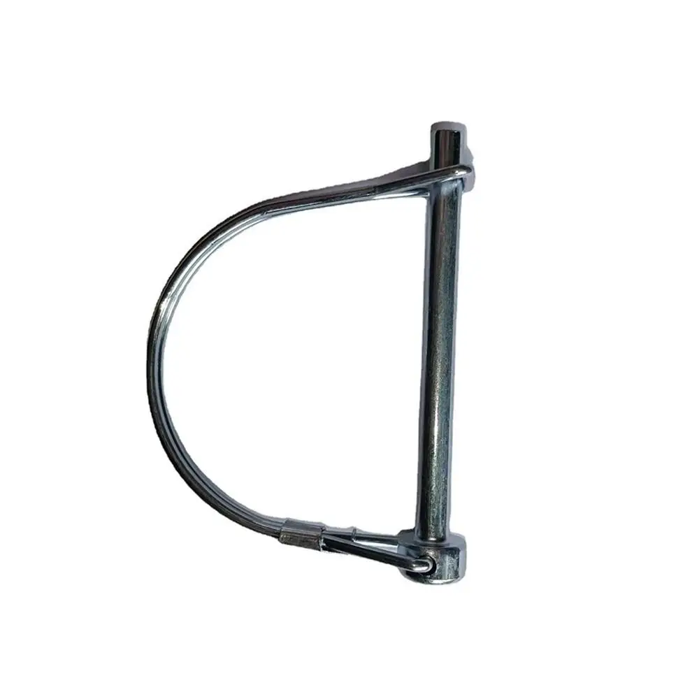 2Pcs Galvanized Locking Pins Carbon Steel With Spring Lock Tubular Folding Pin Anti-lost D-type Garden Tools Parts