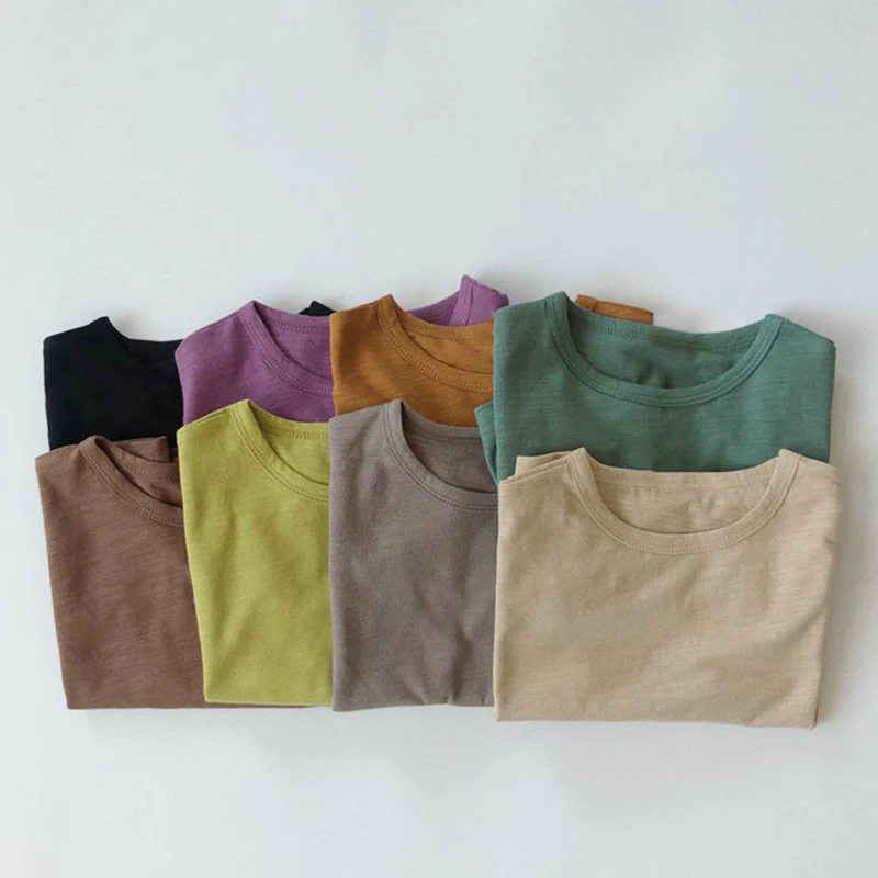 2024 sommer Infant Kinder Tank Weste Solide Baumwolle Ärmellose Jungen Mädchen T-shirt Kinder Outfits Top Kleidung Für Kleinkind Baby Tees – Detail 7