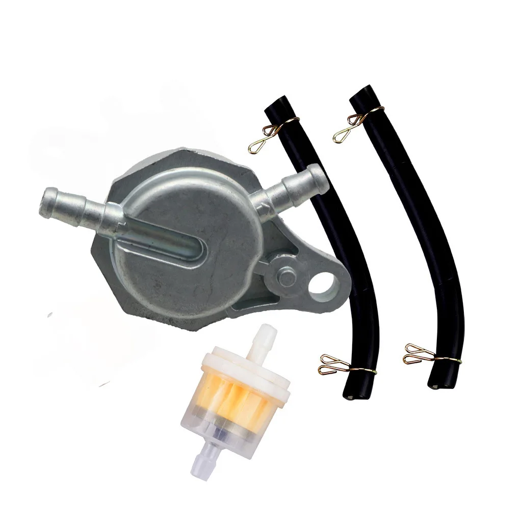 3-way Fuel Pump Petcock Oil Tank Switch Hose Tube Filter Kit for GY6 50 150cc Negative Pressure  Fuel Switch Scooter