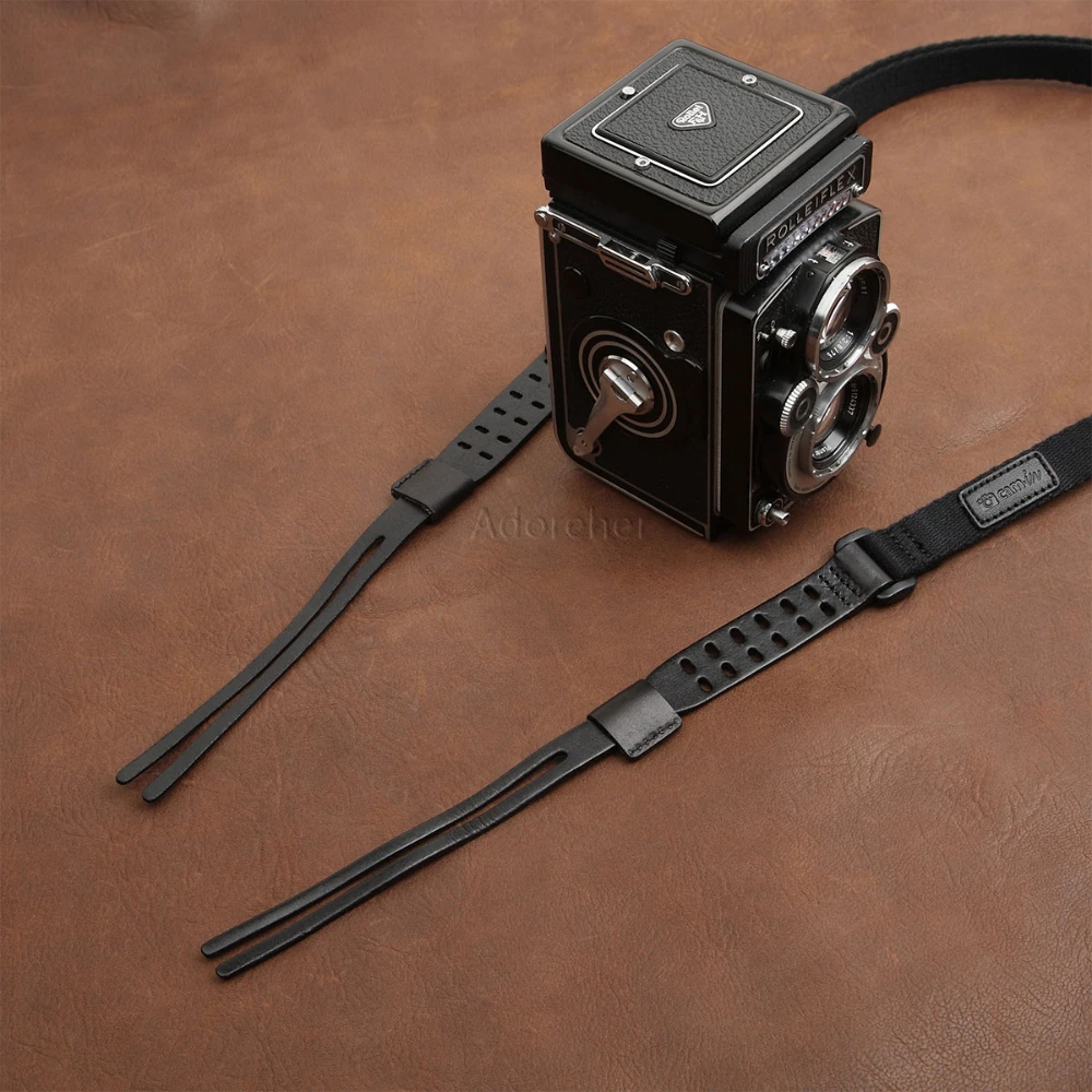 Compatible for Rollei Rolleiflex TLR Film Camera CS174 Adjustable Leather Cotton Neck Shoulder Strap Belt