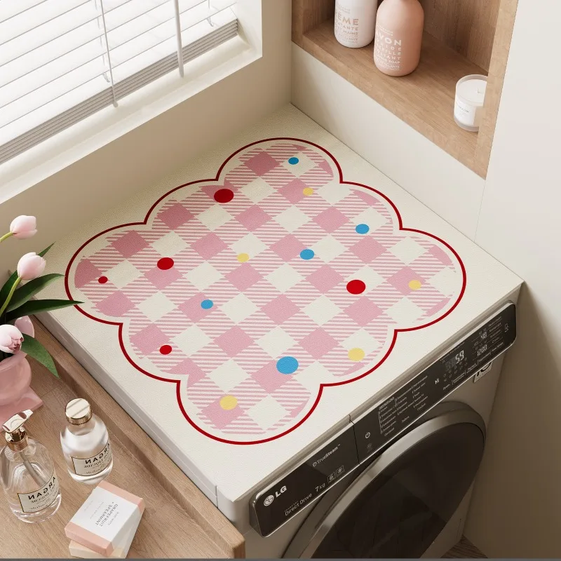 Diatom mud drum washing machine cover pad, water absorption, sun protection and dust cover