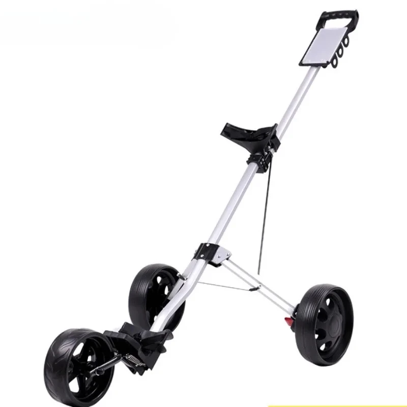 Three Wheel Aluminum Bag Trolley Golf Cart Trolley Foldable Golfing Supplies